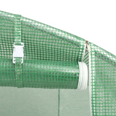 vidaXL Invernadero con estructura de acero verde 16 m² 4x4x2 m