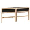 vidaXL Cabecero tapizado Negro 180 cm Madera de pino macizo