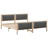 vidaXL Estructura de cama con cabecera Gris oscuro 180 x 200 cm tela