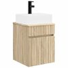 vidaXL Vanidad con lavabo de pared Roble Sonoma 39 x 41 x 62,5 cm