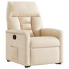 vidaXL Sill&oacute;n reclinable elevable tela de microfibra beige