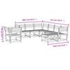 vidaXL Juego de muebles de jardín 8 pzas madera de pino impregnada