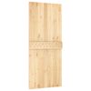 vidaXL Puerta NARVIK Natural 90 x 210 cm Madera de Pino S&oacute;lido
