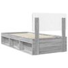 vidaXL Estructura de cama con cabecera Gris Sonoma 90 x 200 cm