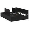 vidaXL Cama con almacenamiento Roble Negro 140 x 190 cm