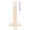 vidaXL &Aacute;rbol rascador para gatos de suelo a techo crema 250,5-276,5 cm
