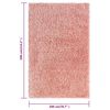 vidaXL Alfombra de pelo largo rosa 200x290 cm 50 mm