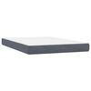 vidaXL Cama box spring con colch&oacute;n terciopelo gris oscuro 140x220 cm