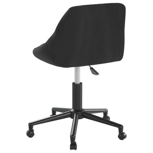 vidaXL Sillas de comedor giratorias 4 unidades terciopelo negro