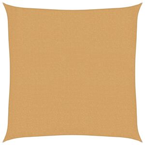 vidaXL Toldo de vela cuadrado HDPE arena 160 g/m&sup2; 2x2 m