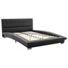 vidaXL Estructura de cama de cuero artificial negro 200x120 cm