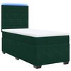 vidaXL Cama box spring con colch&oacute;n terciopelo verde oscuro 90x190 cm