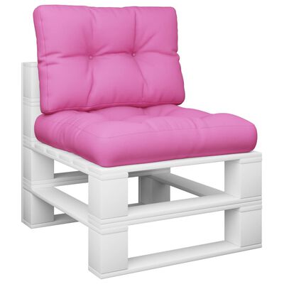 vidaXL Cojines para sofá de palets 2 piezas tela rosa