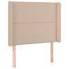 vidaXL Cabecero con orejas cuero sint&eacute;tico capuchino 83x16x118/128 cm