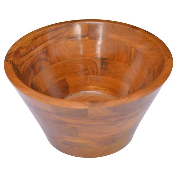vidaXL Lavabo de madera maciza de teca &Phi;40x20 cm