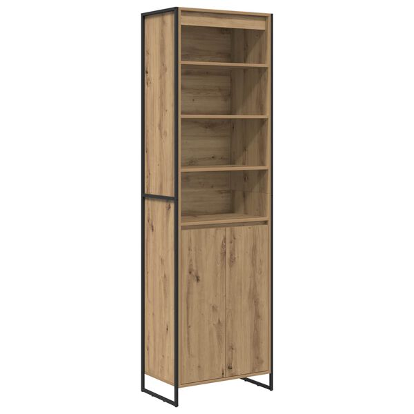 vidaXL Gabinetes Altos 2 pcs Roble Artesanal 60 x 36 x 200 cm