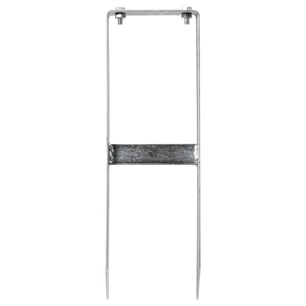 vidaXL Clavijas de tierras para valla de WPC 2 unidades acero 40 cm