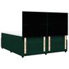 vidaXL Cama box spring con colch&oacute;n terciopelo verde oscuro 180x200 cm