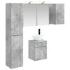 vidaXL Juego de Muebles de Ba&ntilde;o 5 pcs Gris Hormig&oacute;n 43 x 16 x 62,5 cm