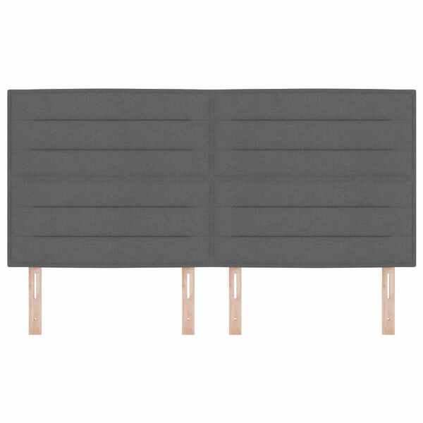 vidaXL Cabecero con cabecera Gris oscuro 180 cm Cuero sint&eacute;tico