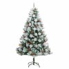 vidaXL &Aacute;rbol de Navidad artificial con pi&ntilde;as y bayas 210 cm