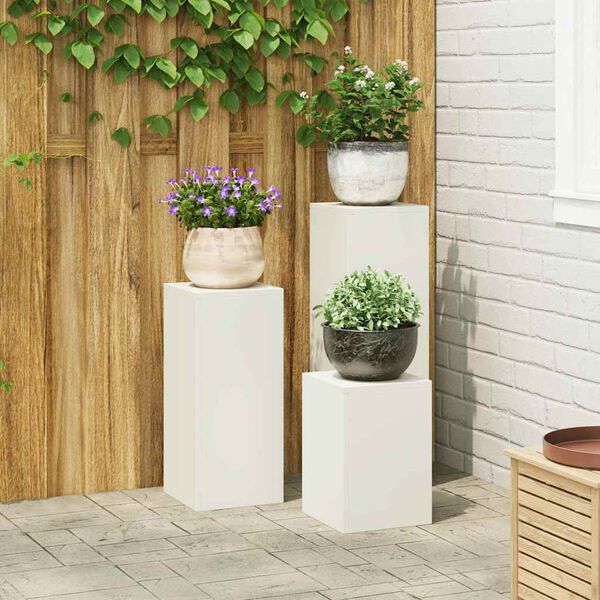 vidaXL Soporte de plantas 3 pcs Acero