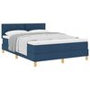 vidaXL Cama tipo Box Spring con coj&iacute;n Manual Azul 140 x 200 cm tela