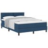 vidaXL Cama box spring con colch&oacute;n con colch&oacute;n Azul 140 x 190 cm tela
