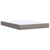 vidaXL Cama box spring con colch&oacute;n tela gris taupe 160x200 cm