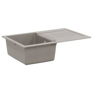 vidaXL Lavabo Gris 780 x 500 mm 80% Cuarzo y 20% Resina