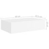 vidaXL Estantes de pared con cajón 2 uds MDF blanco 40x23,5x10 cm