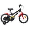 vidaXL Bicicleta Infantil 12 Pulgadas para 2-4 a&ntilde;os Negro y Rojo