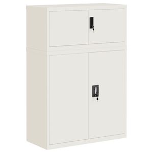 vidaXL Armario archivador acero blanco 90x40x130 cm