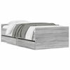 vidaXL Estructura de cama con cajones gris Sonoma 100x200 cm