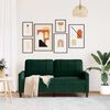 vidaXL Sof&aacute; de 2 plazas de terciopelo verde oscuro 140 cm