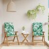 vidaXL Sillas de jardín reclinables y cojines 2 uds madera maciza teca