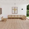 vidaXL Muebles de jard&iacute;n 7 piezas marr&oacute;n miel madera maciza de pino