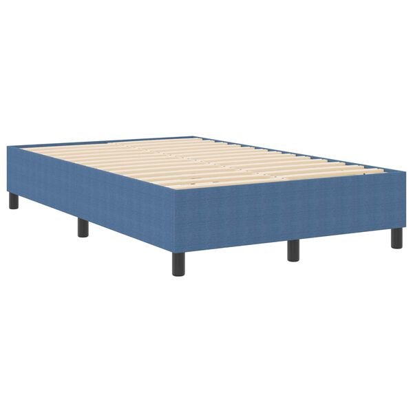 vidaXL Cama de plataforma Azul 120 x 200 cm tela