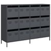 vidaXL Aparador de acero laminado en fr&iacute;o antracita 135x39x103,5 cm