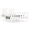 vidaXL Estructura de cama sin colch&oacute;n madera de pino blanca 120x200 cm