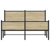 vidaXL Estructura de cama sin colchón metal roble Sonoma 137x190 cm