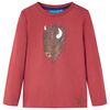 Camiseta infantil de manga larga rojo 116