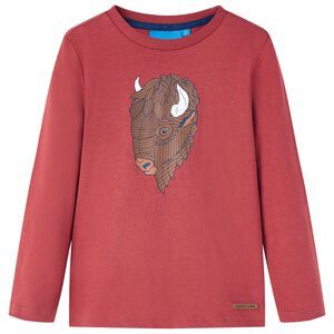 Camiseta infantil de manga larga rojo 116