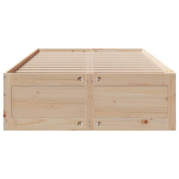 vidaXL Cama sin colchón con cajones madera maciza de pino 120x190 cm