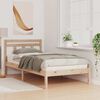 vidaXL Estructura de cama Marrón 90 x 200 cm Madera de pino macizo