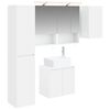 vidaXL Juego de Muebles de Ba&ntilde;o 5 uds. Blanco Madera de ingenier&iacute;a