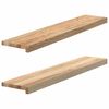 vidaXL Alf&eacute;izares de ventana 2 uds madera maciza roble sin tratar