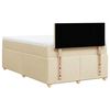 vidaXL Cama box spring con colch&oacute;n tela color crema 120x190 cm