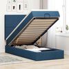 vidaXL Cama otomana con colch&oacute;n azul 90x200 cm tela