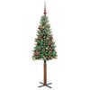 vidaXL &Aacute;rbol de Navidad Delgado con 150 LED con soporte Verde 150 cm